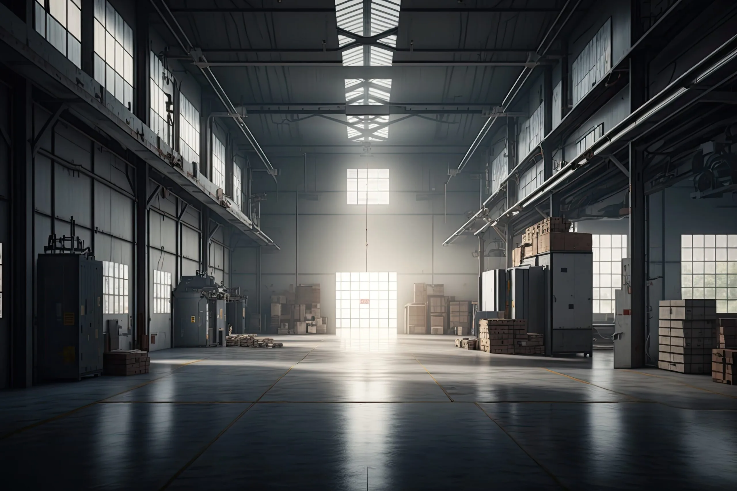 Large warehouse custom build glass